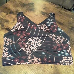 POP Fit Medium Gorgeous Floral Print Sports bra Unpadded Wirefree Comfy